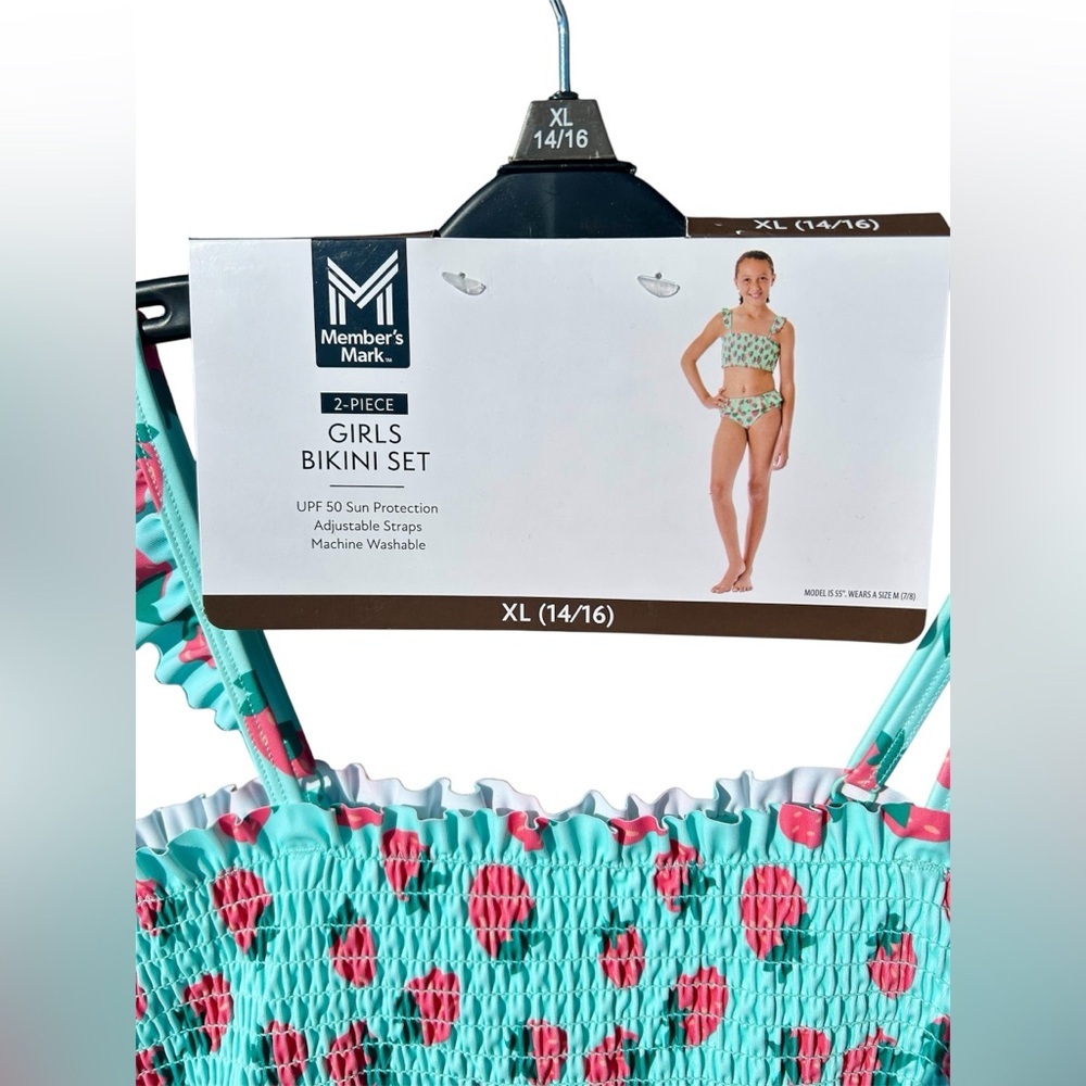 🍓 Girls XL (14/16) Strawberry Bikini Set – UPF 50+ Protection 🍓 - Picture 2 of 4